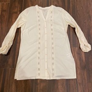 Coldwater Creek Ivory tunic size Small